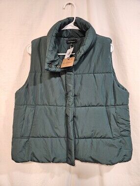Blu Pepper Dark Teal Quilted Puffer Vest